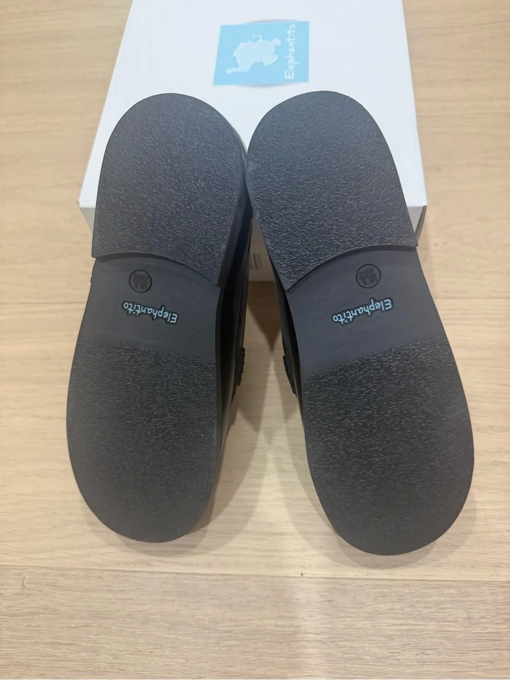 Elephantito Black Kids Penny Loafers Moccasins